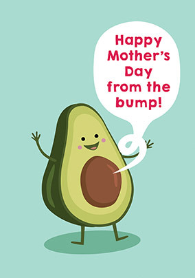 Avocado From the Bump Mother's Day Card