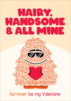 Hairy & Handsome Valentine's Day Card