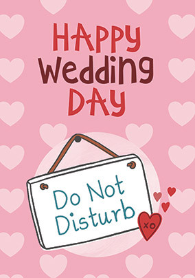 Do Not Disturb Wedding Card