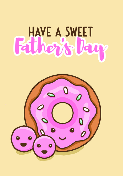 Sweet Father's Day Donut Card