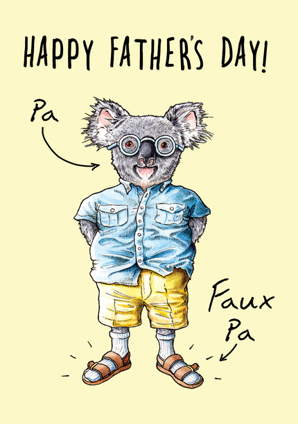 Pa, Faux Pa Father's Day Card