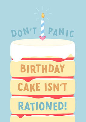 Don't Panic Topical Birthday Card