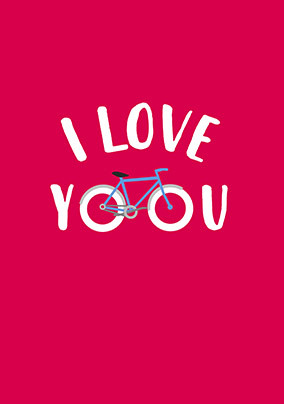 I Love You Cycling Card