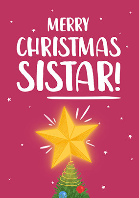 Merry Christmas Sistar Card