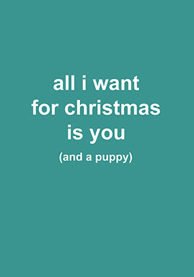 You And A Puppy Christmas Card