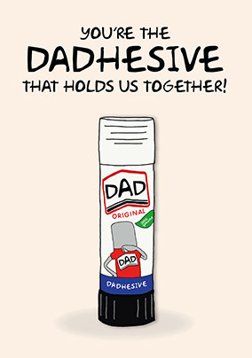 Dad-hesive Father's Day Card