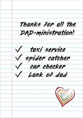 Dad-ministration Father's Day Card