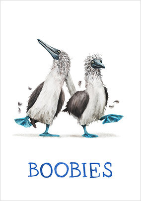 Boobies Birthday Card