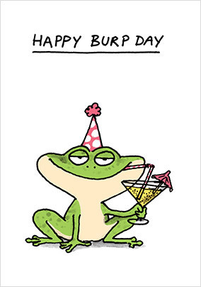 Happy Burpday Birthday Card