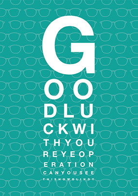 Eye Operation Good Luck Card