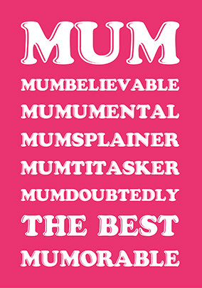 Best Mumorable Mothers Day Card