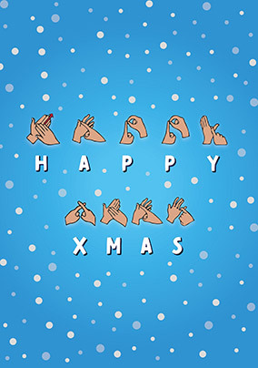 Sign Hands Christmas Card