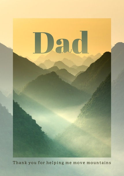 Dad Move Mountains Father's Day  Card