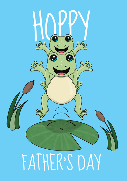 Hoppy Father's Day Frogs Card