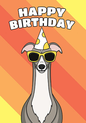 Greyhound Birthday Card