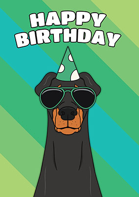 Doberman Birthday Card