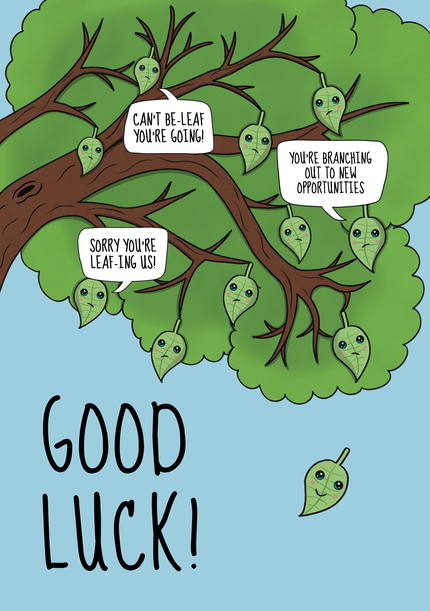 Good Luck Tree Joke Cards