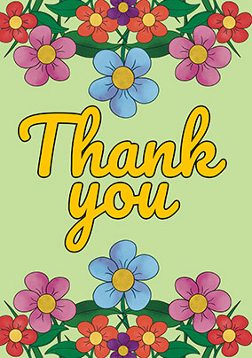 Floral Thank You Card