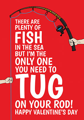 Tug on Your Rod Valentine's Day Card