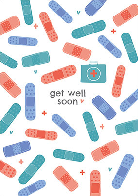 Get Well Soon Plasters Card