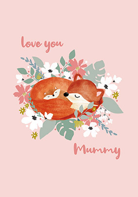 Foxes Mothers Day Card