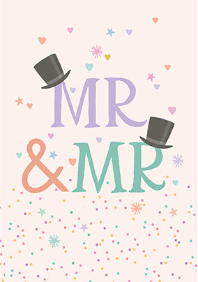 Homespun Typography Mr & Mr Top Hat