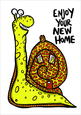 Enjoy Snail New Home Card