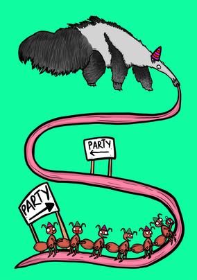 Party this Way Birthday Card