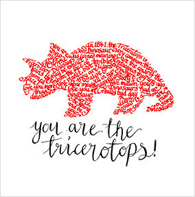 Triceratops Birthday Card