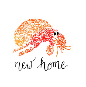 Hermit Crab New Home Card