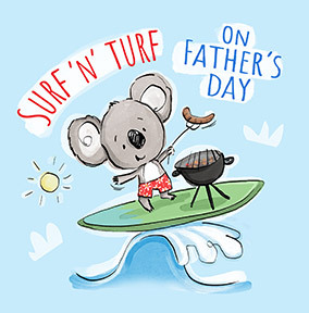 Surf n' Turf Father's Day Card