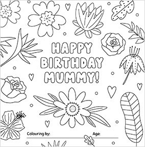 Mummy Flowers Birthday Card