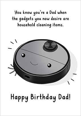 Cleaning Gadgets Dad Birthday Card