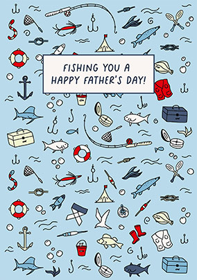 Fishing You a Happy Father's Day Card