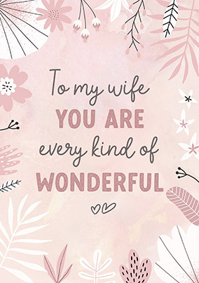 My Wonderful Wife Card