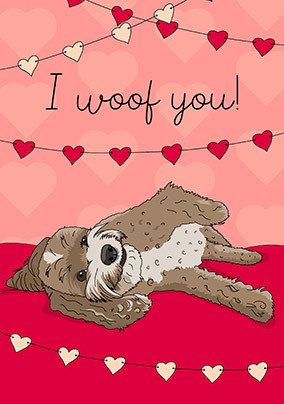 I Woof You Cockapoo Card