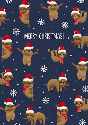 Christmas Sloths Card