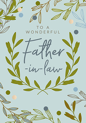 Father's Day Foliage Father In Law Card