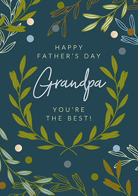Foliage Grandpa Fathers Day Card