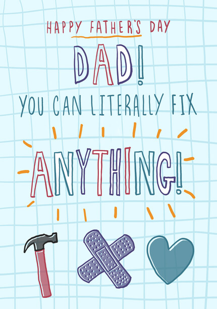 Dad Can Fix Anything Father's Day Card