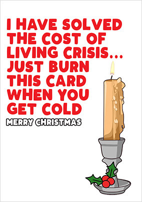 Burn This Christmas Card
