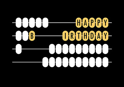 Happy Birthday Abacus Card