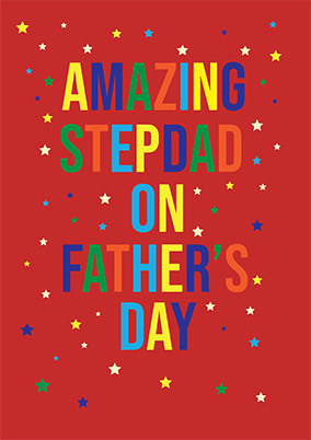 Amazing Stepdad On Father's Day Card