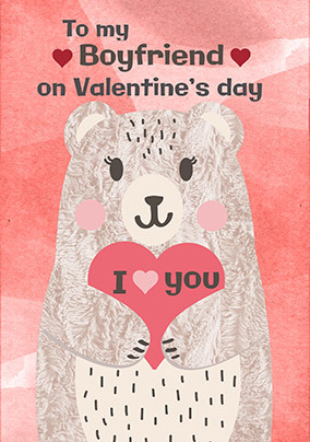 Bear Boyfriend Valentine Card