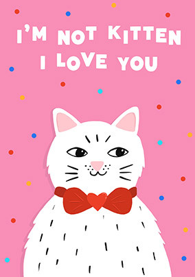 I'm Not Kitten Anniversary Card