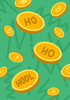 Ho Ho Hodl Christmas Card