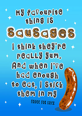 Sausages Birthday Card