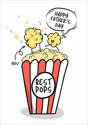 Best Pops Popcorn Father's Day Card
