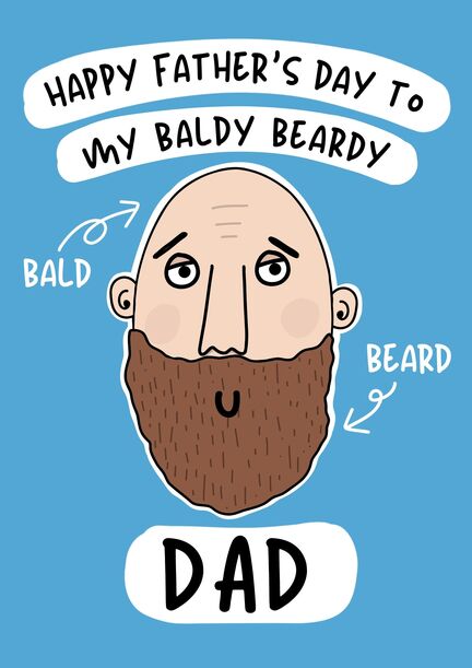 Baldy Dad Father's Day Card