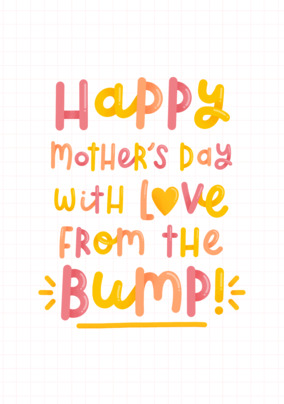 From the Bump Typographic Mother's Day Card